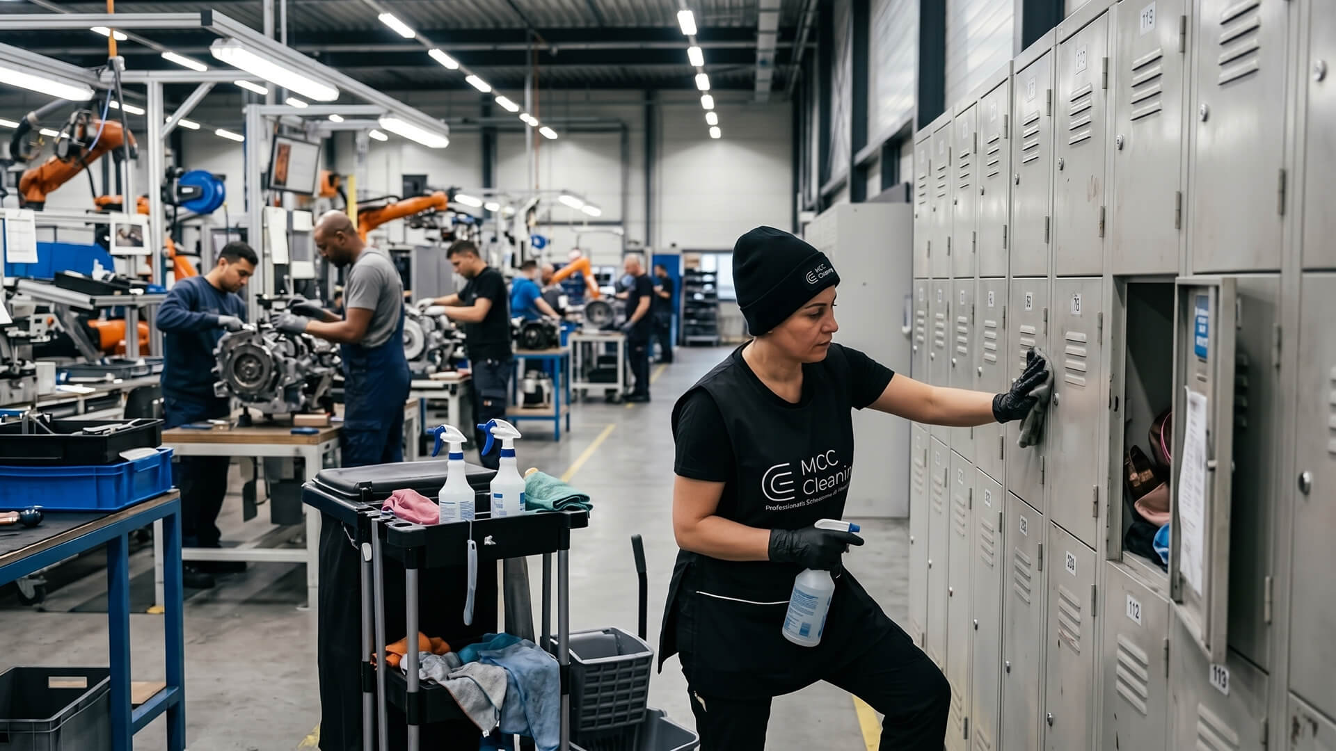 Industriële reiniging tijdens de operatie